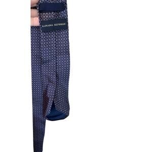 Banana Republic Navy Geometric Print Tie Classic Width Approx 2.5"